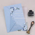 Cool light blue dusty blue quinceanera acrylic invitation CWIA95